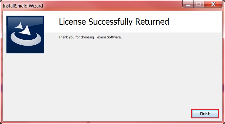 Licence successfully returned.